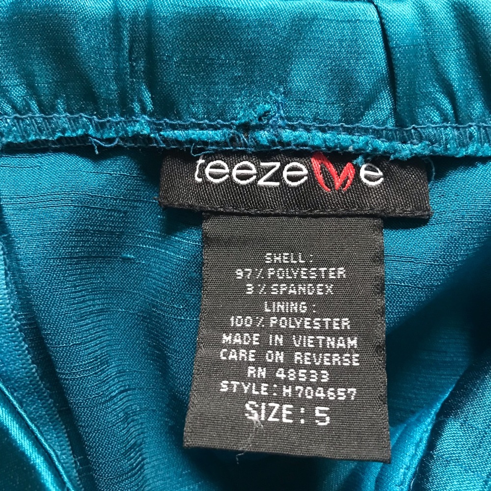 Teeze Me | Aqua Strapless Mini Homecoming Dress - Picture 4 of 4
